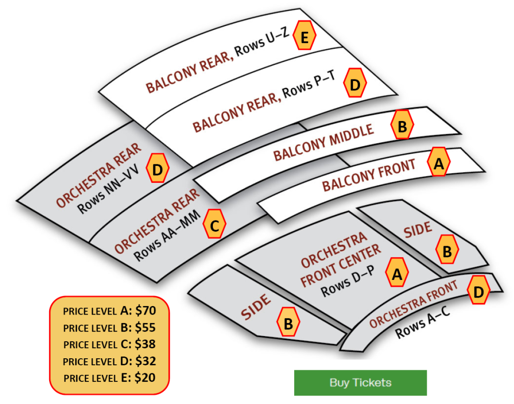 Masonic Seating Chart San Francisco